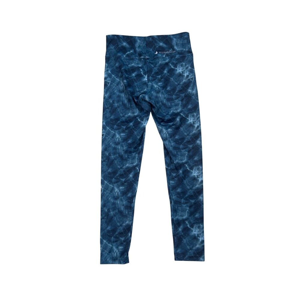 Eagle Rock Werkshop Tie-Dye Blue Leggings XL Stretchy High Waist Activewear 1878
